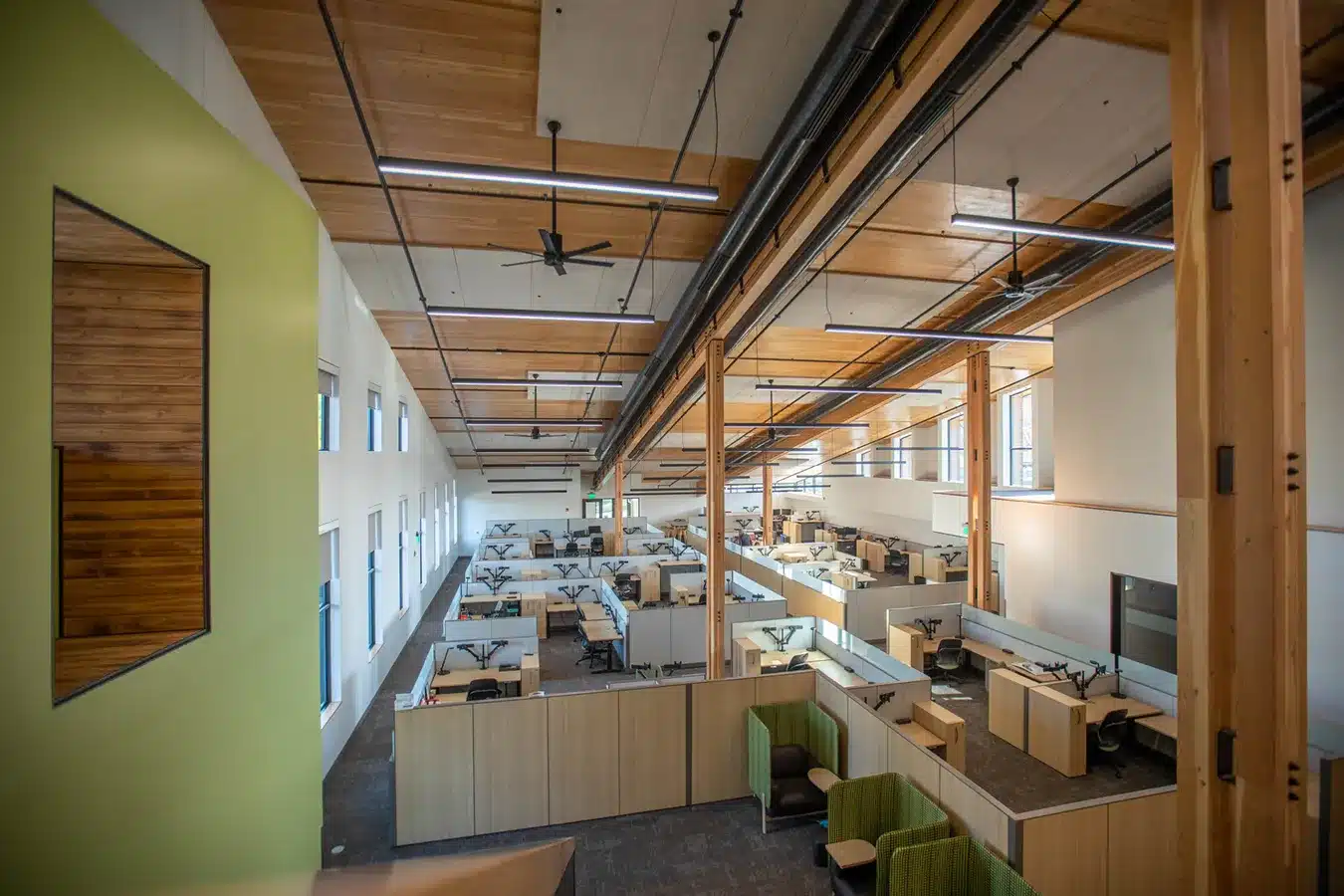 QB Corporation's Ridge, Rafter Glued laminated timber and Columns at USFS KAMIAH SUPERVISORS OFFICE