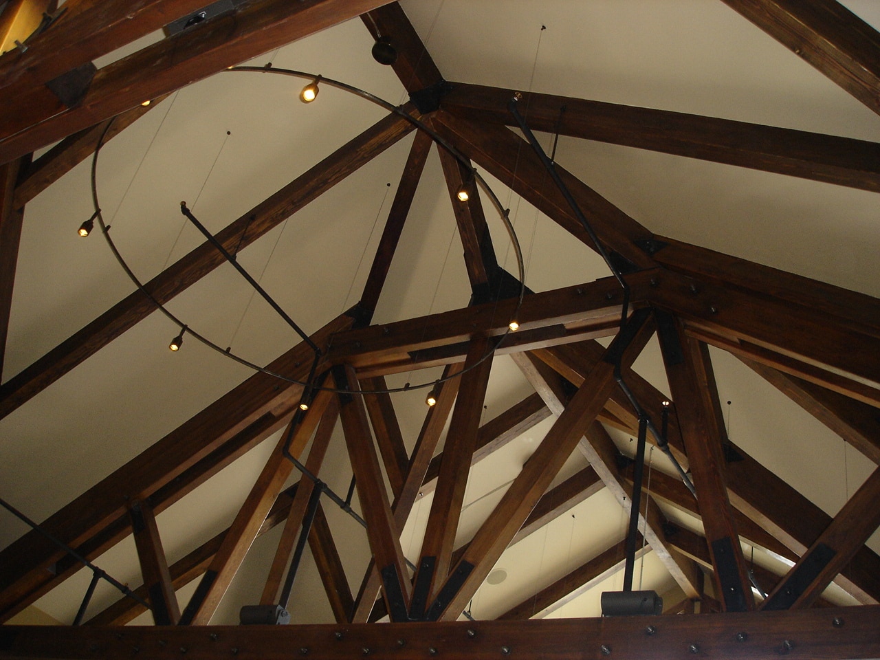 Glued laminated timber Beams and Trusses manufactured by QB Corporation for Elkhorn Inn